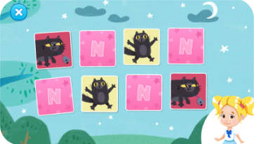 Memory game, cats
